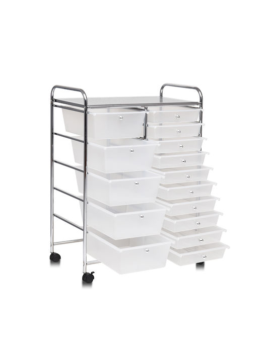 Drawers Storage Made of Metal & Plastic L63xW37xH87cm