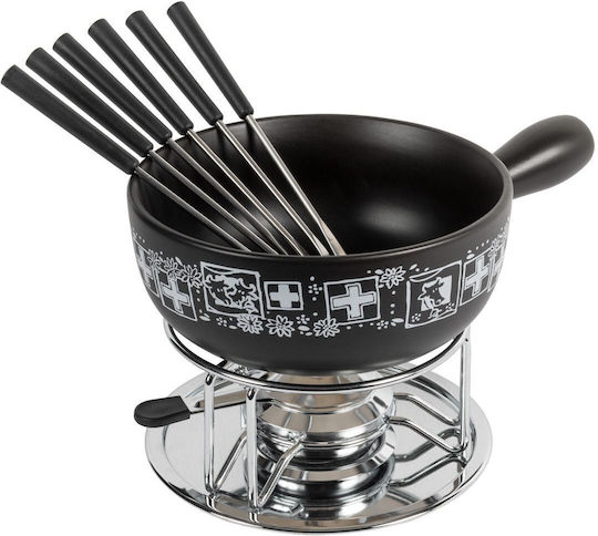 Kuhn Rikon Vas pentru Fondue Electric Ceramică Negru 23x9x23buc