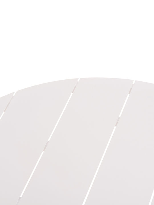 Masa pentru spații exterioare Aluminiu Higer Alb 126x126x74buc