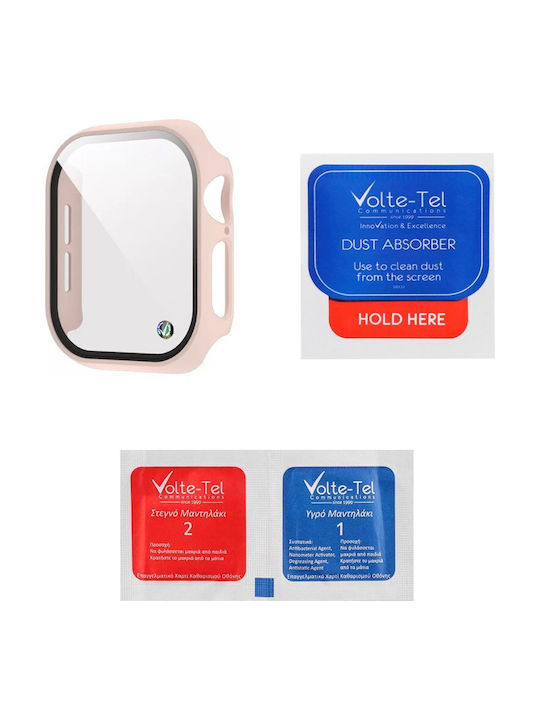 Volte-Tel Edge Cover with Key Πλαστική Θήκη σε Ροζ χρώμα για Apple Watch 10 46mm