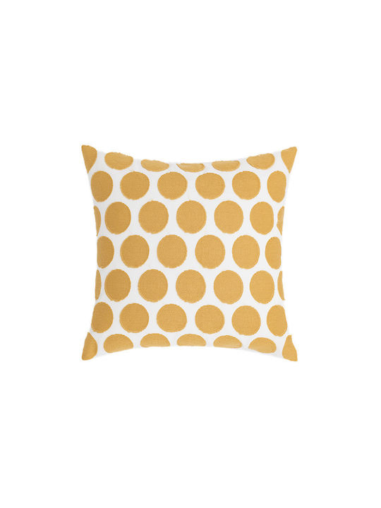Lenjerii Deosebite Dekorativer Kissenbezug aus 100% Baumwolle Polka Dots 45x45cm