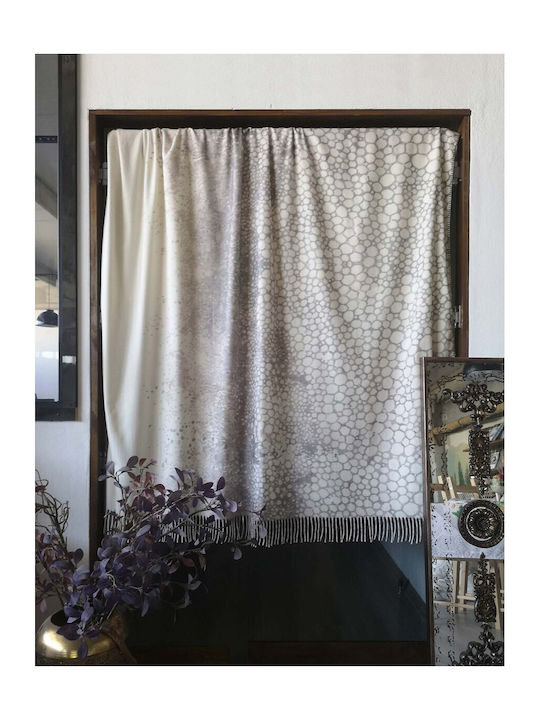 Cotton Club Κουβέρτα Διπλή με Κρόσσια 210x240εκ. Μπεζ