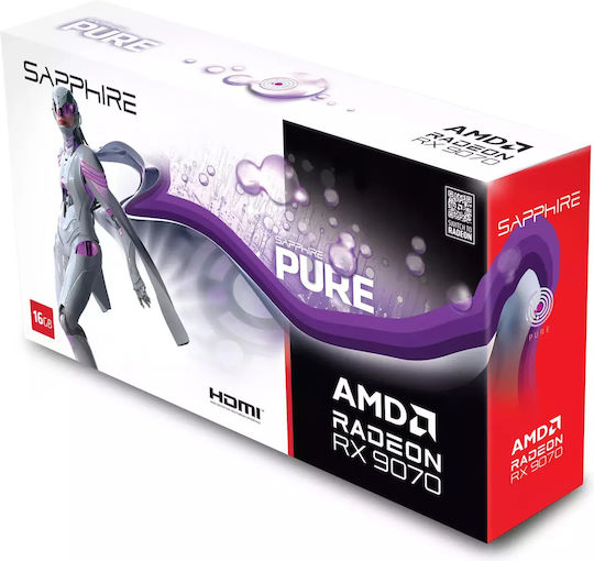 Sapphire Radeon RX 9070 16GB GDDR6 Reines Gaming OC Grafikkarte