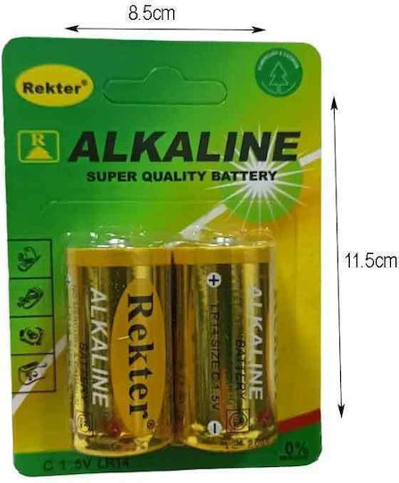 Rekter Alkaline Batterien D 1.5V 2Stück