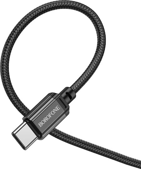 Borofone Braided USB 2.0 Cable USB-C male - USB-A 60W Black 1m