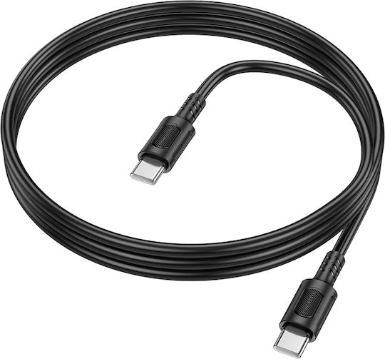 Borofone USB 2.0 Cable USB-C Male - USB-C 60W PD Black 1m