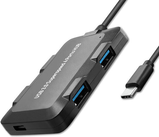 Qoltec Hub 4 Porturi USB 3.0 Cu Conectare USB-C