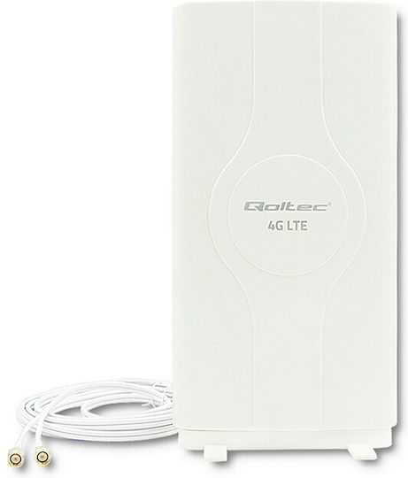 Qoltec Antenna Wi-Fi 4G Dual | 30dBI Εξωτερική Κεραία WiFi Πανκατευθυντική 30dBi με σύνδεση SMA