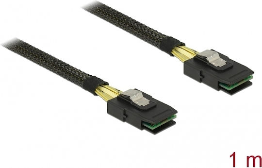 DeLock Mini SAS - Mini SAS Cable 1m Μαύρο (83073)
