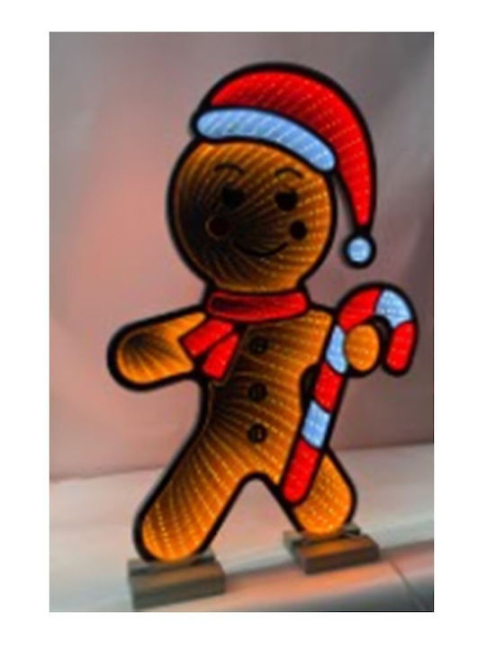Iliadis Illuminated Christmas Wooden Figure Candy Height 60cm