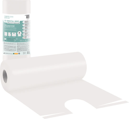 Soft Care Οδοντιατρική Πετσέτα σε Ρολό Λευκή 1ply + 1ply χωρίς Dispenser 80τμχ Rainbow
