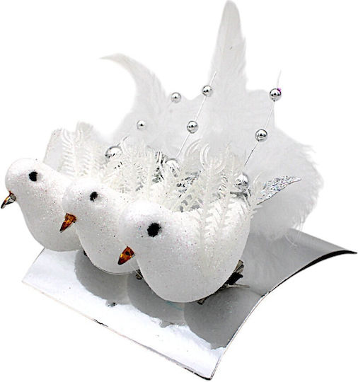 Weihnachtliche Dekovögel mit Clip 3er-Set 1epx2089