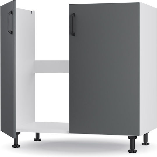 Modest Bodenstehender Schrank Charcoal 80x48x82Stück