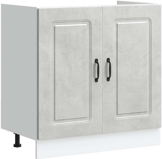 Kalmar Sink Cabinet Gray Sonoma 80x46x81.5pcs