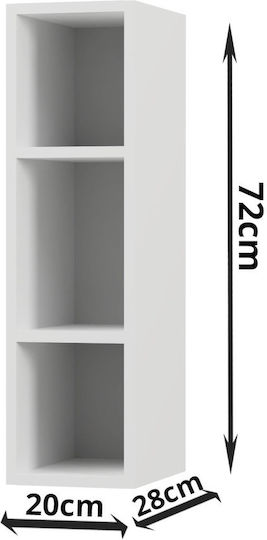 Modest Coloană de Bucătărie Alb 20x30x72buc