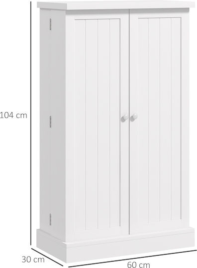 Επιδαπέδιο Ντουλάπι Λευκό 60x30x104εκ.