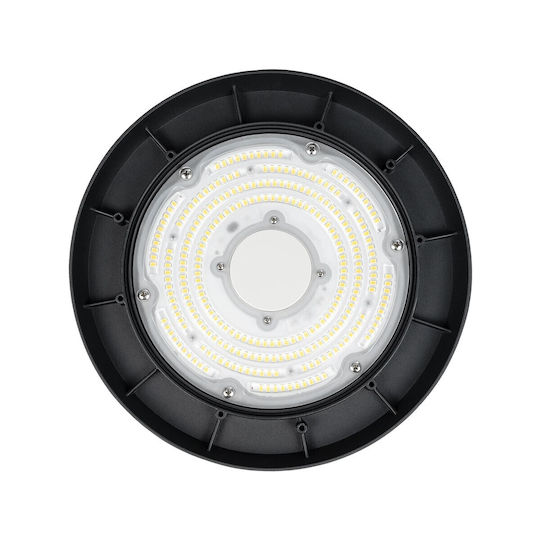 GloboStar Commercial Bell Light 150W Cool White 22500lm with Built-in LED Black Ø26.5xH15cm