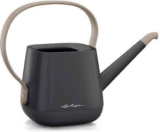 Lechuza Yula Black/Taupe Plastic Watering Can 1.7lt Gray