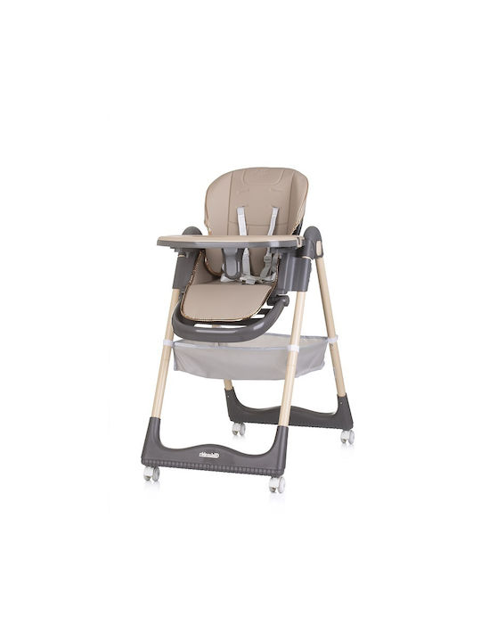 Chipolino First Spoon Pliabil Scaun de Masă pentru Copii cu Cadru Metalic Macadamia
