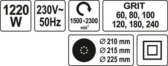 Yato Τριβείο Γυψοσανίδας και Μπετού 1220W