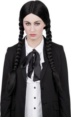 Secrete Carnival Wig with Braids Brunette for Halloween