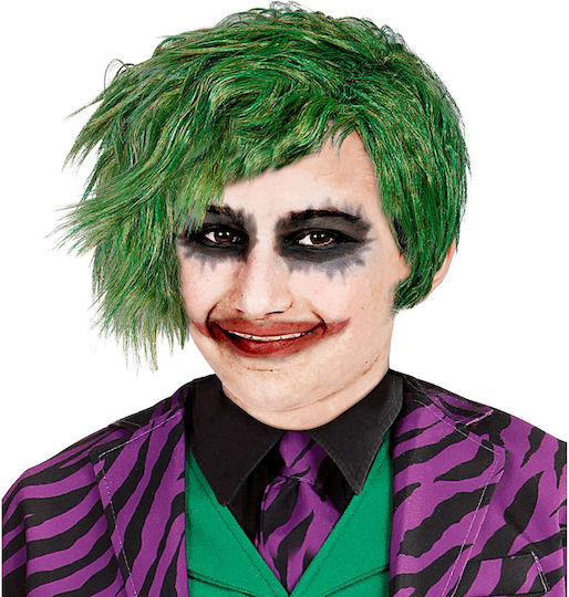 Evil Clown Karnevalsperücke Kindermilch Gerade Grün