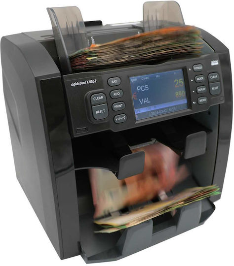 Ratiotec Rapidcount Χ σε Ratiotec Rapidcount X600F Money Counter with Mixed Counting Capability and Speed 800 Banknotes per Minute