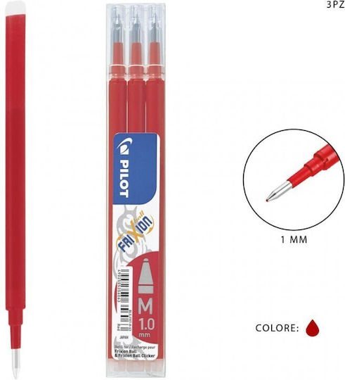 Pilot Frixion 3 Ανταλλακτικά Μελάνια για Πένα Πολλαπλών Χρωμάτων