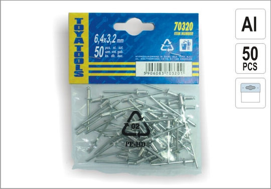 Vorel Πριτσίνια Αλουμινίου M6.4x3.2mm 50τμχ
