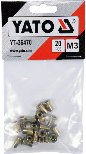 Yato Nituri Din Fier M3x3mm 20 Bucăți