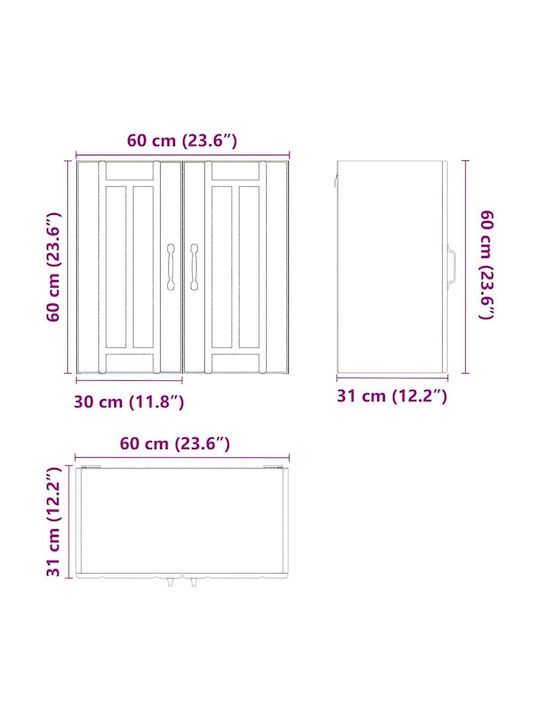 Lucca Gray Sonoma 60x31x60buc