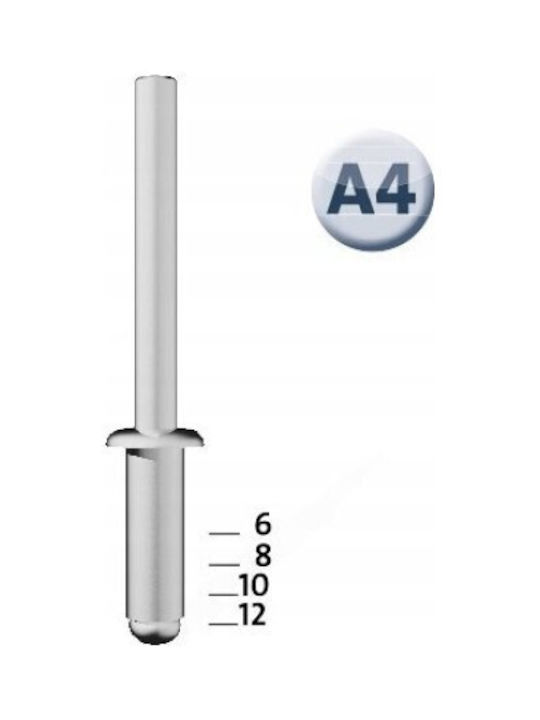 Novus Πριτσίνια Aluminium M4x8mm 70Stück