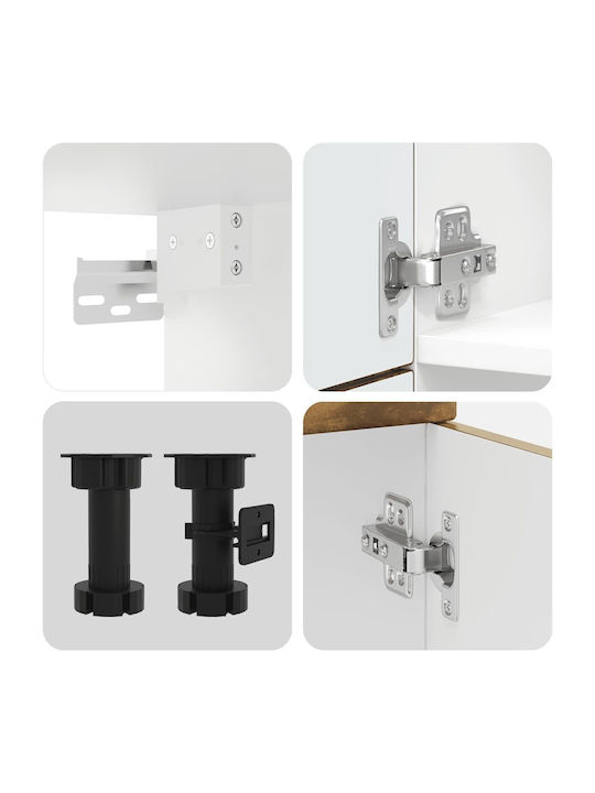 Kalmar Set Dulapuri de Bucătărie Suspendate & de Podea Cafea 60x57x207buc