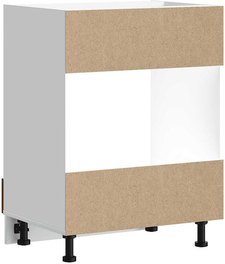 Porto Ντουλάπι Κάτω Φούρνου Καφέ Δρυς 60x46x81.5εκ.