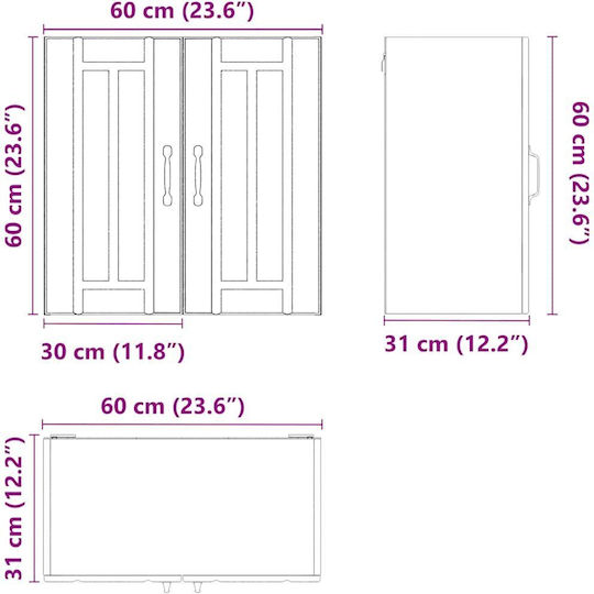 Lucca Brown Oak 60x31x60buc
