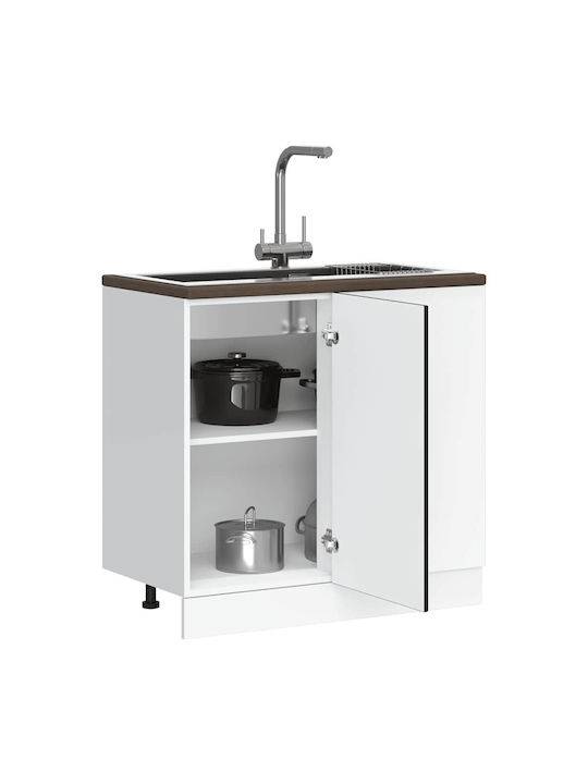 Lucca Dulap pentru Chiuvetă Negru 80x46x81.5buc