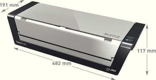 Leitz Πλαστικοποιητής iLAM Touch 2 Turbo Pro A3 Επιτραπέζιος για A3 80 microns