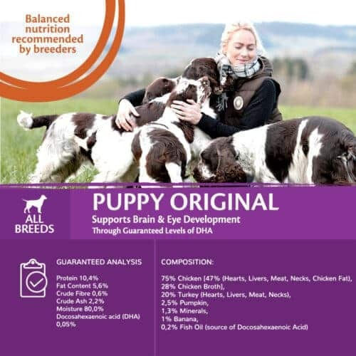Wellness Core Duo Protein Wet Food for Puppies in Cans with Turkey and Chicken Grain-Free 400gr