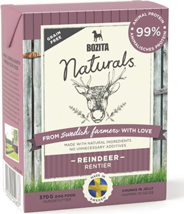 Bozita Naturals Tetra Pack Wet Food Dogs in Pouches with Meat Grain-Free 370gr
