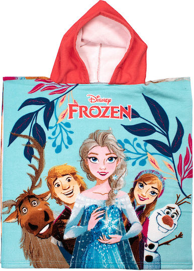 Disney Frozen Kids Beach Poncho Frozen Light Blue 100 x 50cm