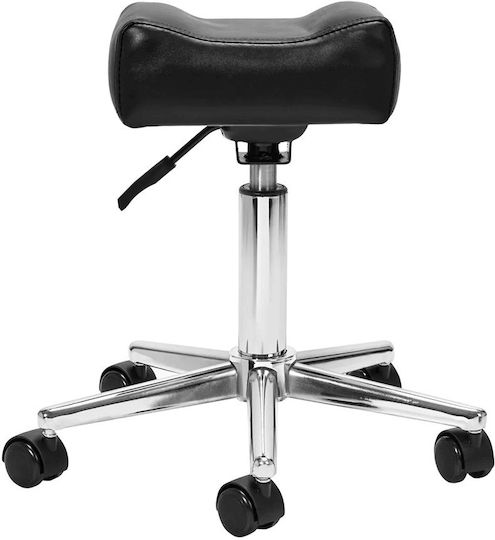 Activeshop Wheeled Footstool Black