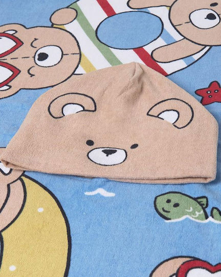 Mayoral Beach Towel Boy Bear Print