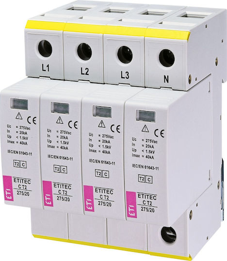 ETI 4-Poles Inspired T2 Panel Lightning Protection 20kA