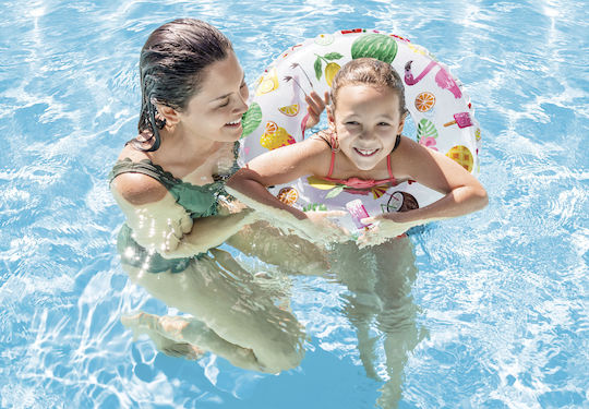 Intex Lively Print Παιδικό Σωσίβιο Κουλούρα Λευκό Lively Print