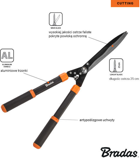 Bradas Hedge Shears Blade 25cm Shrub KT-V1130