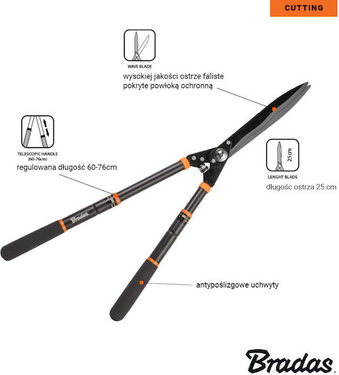 Bradas Hedge Shears 25cm Shrub KT-V1120