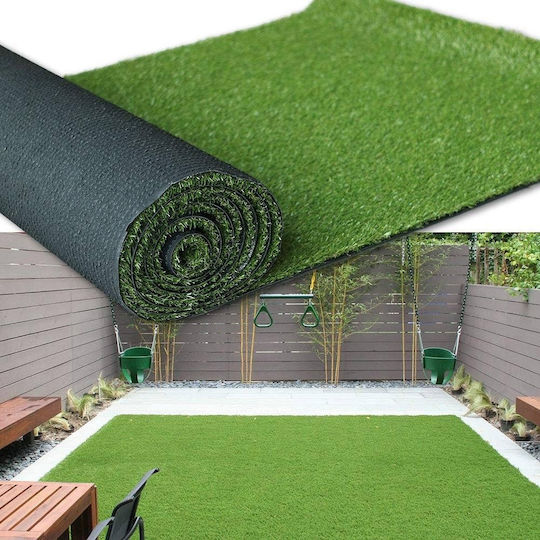 Synthetic Turf Roll Width 1.5m Pile Height 20mm Green Price Per Sq.m