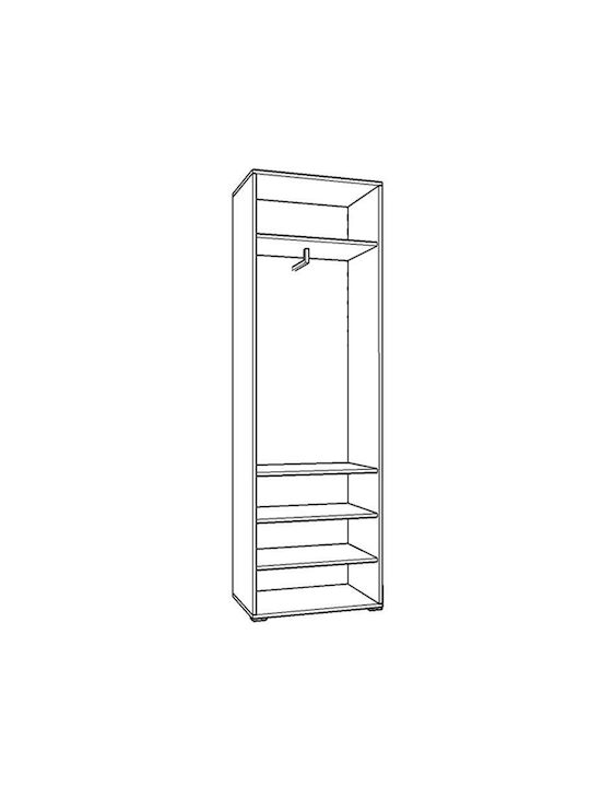 Beny 2K OG Entry Furniture with Mirror / Shoe Rack & Wardrobe White 60x35x192.5cm