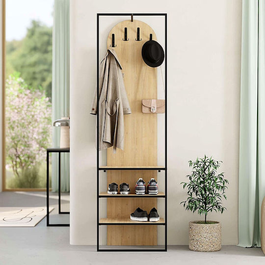 Archy Мебели за антре със Закачалка и Шкаф за Обувки Sapphire Oak 53x31.7x180см