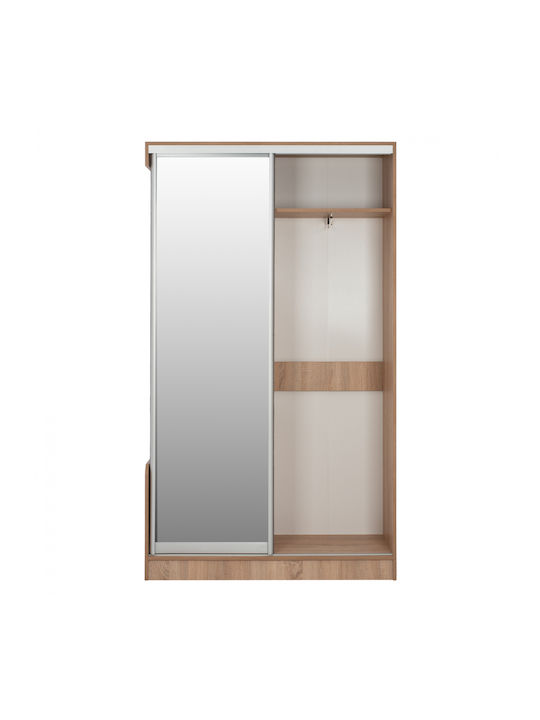 Dulce Eingangsmöbel mit Spiegel / Garderobe / Schuhschrank & Schrank Sonoma 120x45x210cm